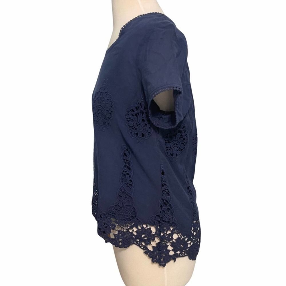 LAmade Donna Lace Keyhole Top Midnight Blue Medium - Picture 8 of 12